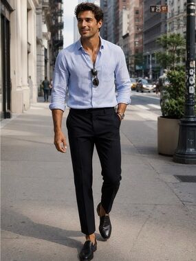 NWT Nautica Men’s 34x30 Black Performance Dress Pants Stretch